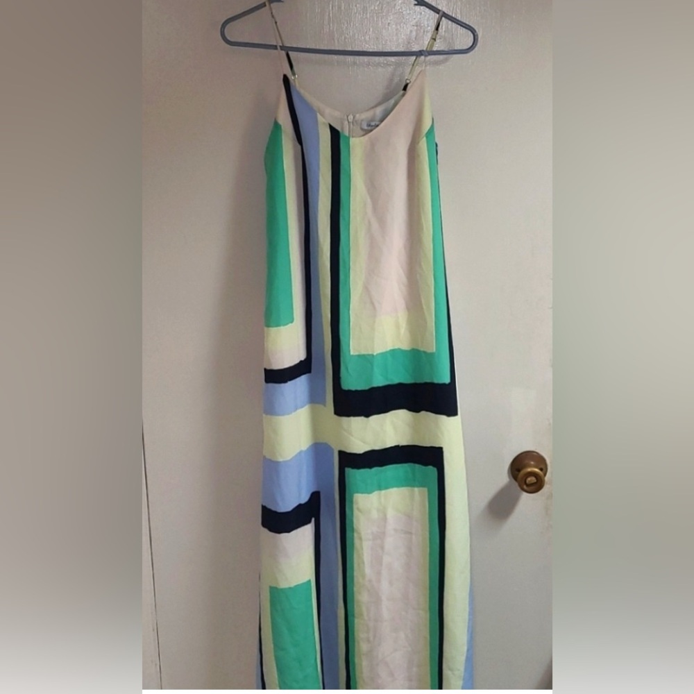 Charlie Jade geometric trapeze maxi dress
